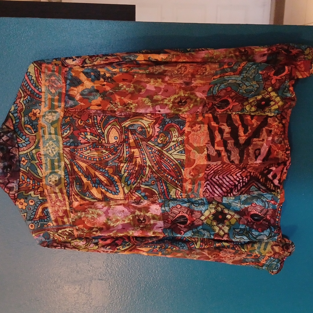 Chico's Button Down Blouse Medium - image 5